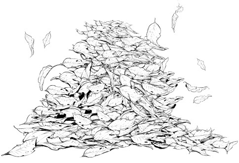 Just Add A Little Trick How To Draw Leaves  Pile  With 