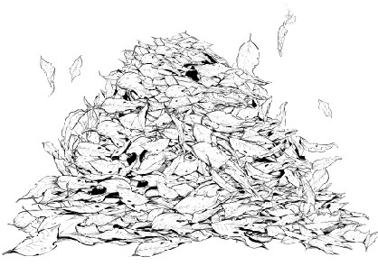 少しのコツを加えるだけ 落ち葉ブラシ素材 落ち葉の山の描き方 漫画素材工房 Manga Materials