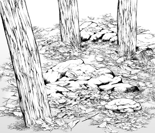 自然物に疲れた人必見 落ち葉ブラシ素材 森の落ち葉風景の描き方 漫画素材工房 Manga Materials