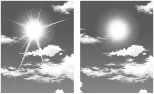 入道雲トーン4種 太陽セット 漫画素材工房 Manga Materials